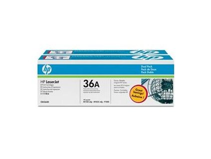 HP tisková kazeta černá, 2-pack CB436AD