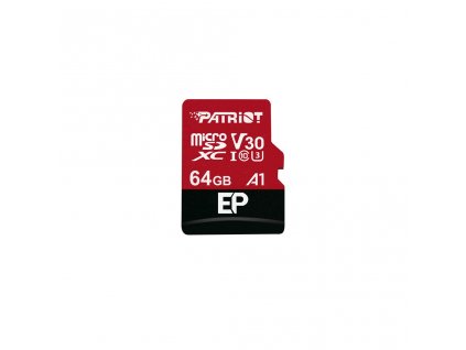 Patriot V30 A1/micro SDXC/64GB/100MBps/UHS-I U3 / Class 10/+ Adaptér