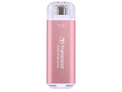 Transcend ESD300P 1TB, External SSD, USB 10Gbps, Type C, 1050MB/R, 950MB/W, růžový