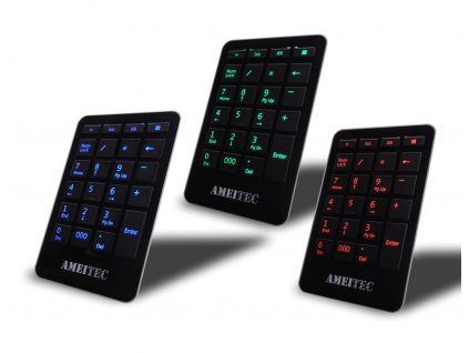 AMEI Keyboard AM-KN101R Professional Letter Red Illuminated digital keypad