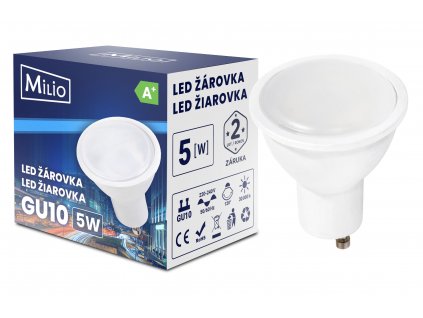 LED žárovka - GU10 - 5W - 440Lm - teplá bílá