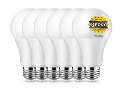 LED žárovka A60 - MILIO - E27 - 15W - 1200Lm - studená bílá - 5+1 zdarma