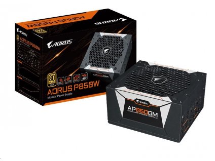 GIGABYTE zdroj AORUS AP850GM, 850W, 80plus gold, modular, 135 mm fan