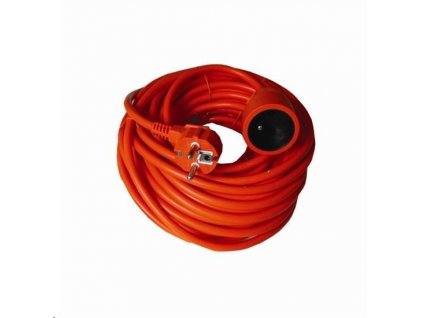 Solight predlžovací kábel - spojka, 1 zásuvka, oranžová, 20m