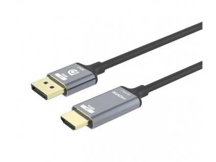 PremiumCord DisplayPort 1.4 na HDMI2.1 kabel pro rozlišení 8K@60Hz,4K@144Hz, 2m