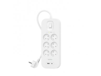 Belkin SURGE 6OT 650J, 18W, USB A + C, Pol