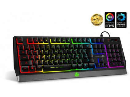 CONNECT IT BATTLE RGB herní klávesnice (CZ+SK verze), ČERNÁ