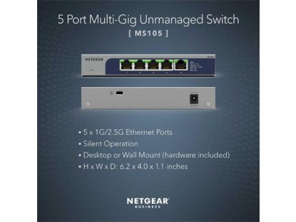 Netgear5-Port Multi-Gigabit (2.5G) Ethernet Unmanaged Switch