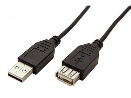 Kabel USB 2.0 A-A 30 cm prodlužovací, černý