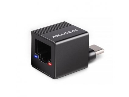 AXAGON ADE-MINIC USB-C 3.2 Gen 1 - Gigabit Ethernet MINI síťová karta, Realtek 8153, auto instal, černá