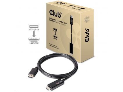 Club3D Adaptér aktivní DisplayPort 1.4 na HDMI 2.0b HDR (M/M), 2m