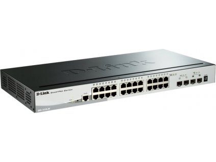 D-Link DGS-1510-28P 28-Port Gigabit Stackable SmartPro PoE Switch including 2 SFP ports and 2 x 10G SFP+ ports- 24 x 1