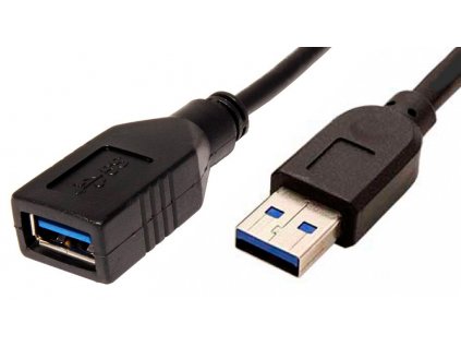 Kabel USB 3.0 A-A 0,8m A(M)- A(F) prodlužovací, černý