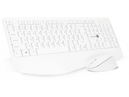Set klávesnice + myš Connect IT Combo bezdrátová bílá (+1x AAA +1x AA baterie zdarma), CZ + SK layout