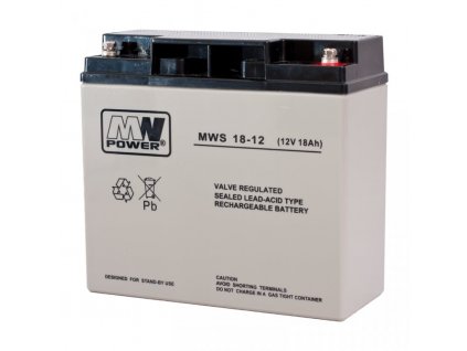 Baterie olověná 12V / 18Ah MW Power MWS 18-12 gelový akumulátor AGM