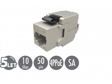 10G keystone Solarix CAT6A STP RJ45 samořezný