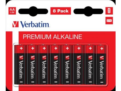 VERBATIM Alkalické baterie AA, 8 PACK , LR6