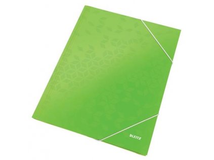 LEITZ Tříchlopňové desky WOW, A4, zelená