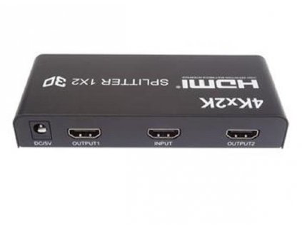 PremiumCord HDMI splitter 1-2 porty kovový s napájením, 4K, FULL HD, 3D