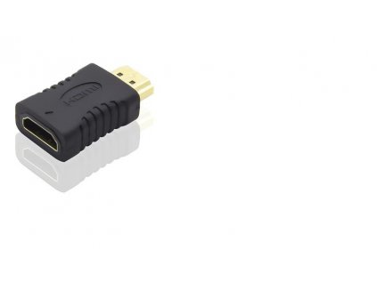 PremiumCord Adaptér HDMI Female - HDMI Male, krátká, zlacený konektor