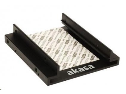 AKASA montážní kit pro 2,5" HDD do 3,5" pozice, 2x 2,5" HDD/SSD, černý hliník