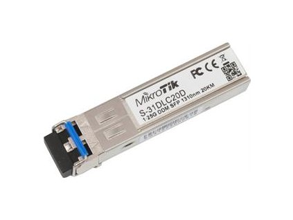 MikroTik SFP modul S-31DLC20D, SM, 20km, 1.25G, 2x LC