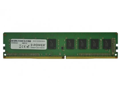 2-Power 4GB PC4-17000U 2133MHz DDR4 CL15 Non-ECC DIMM 1Rx8 ( DOŽIVOTNÍ ZÁRUKA )