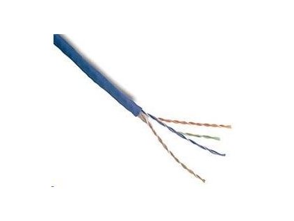 UTP kabel PlanetElite, Cat5E, drát, PVC, modrá, 305m