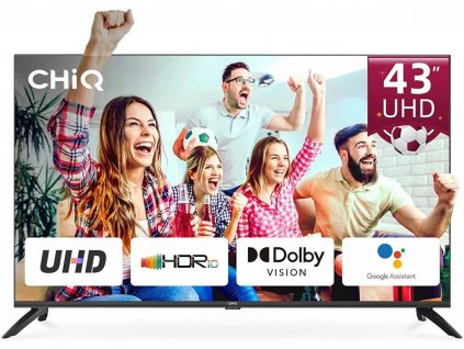 CHiQ U43G7LX TV 43", UHD, smart, Android, Dolby Vision, Frameless