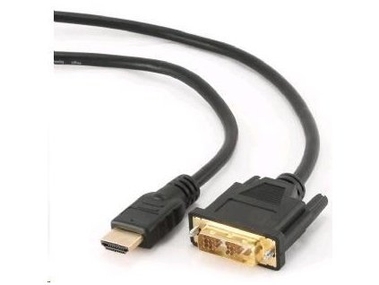 GEMBIRD Kabel HDMI - DVI 4,5m (M/M, DVI-D, Single Link, zlacené kontakty, stíněný)