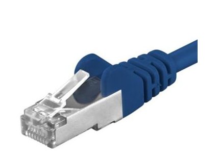Premiumcord Patch kabel CAT6a S-FTP, RJ45-RJ45, AWG 26/7 0,5m, modrá