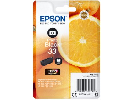 Epson Singlepack Photo Black 33 Claria Premium Ink