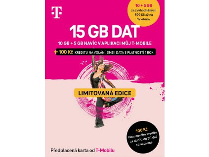 T-mobile Předplacená karta 15GB