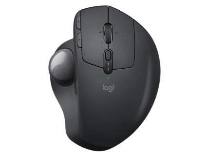 Logitech MX Ergo/Ergonomická/Optická/Pro praváky/2048DPI/Bezdrátová USB + Bluetooth/Grafitová