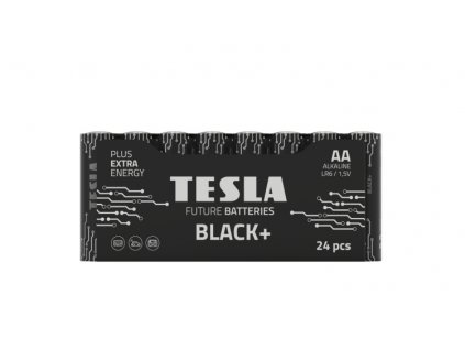 Tesla AA BLACK+ alkalická, 24 ks fólie (LR06, tužková)