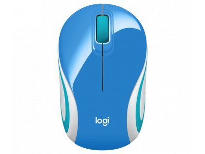 Logitech Mini M187/Cestovní/Optická/Bezdrátová USB/Modrá