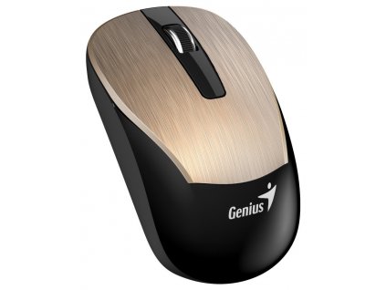 Genius ECO-8015 Myš, bezdrátová, optická, 1600dpi, dobíjecí,USB, zlatá