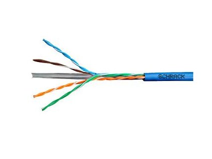 Kabel U/UTP Cat.6 4x2xAWG24 300 MHz, PVC modrý, Eca, 305m