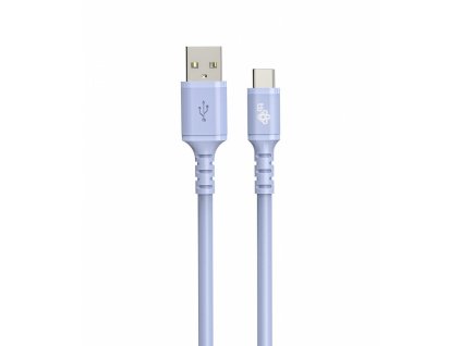 TB kabel USB-A - USB-C fialový 1m