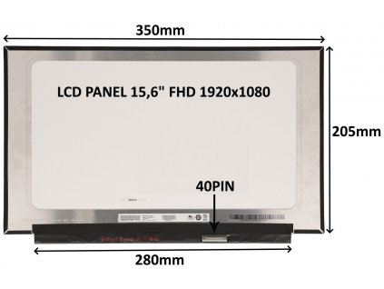 LCD PANEL 15,6'' FHD 1920x1080 40PIN MATNÝ IPS 120HZ / BEZ ÚCHYTŮ