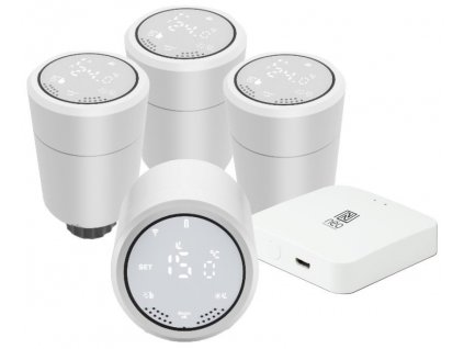 IMMAX NEO SMART Termostatická hlavice 4+1 Starter Kit, Zigbee, TUYA