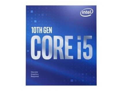 INTEL cpu CORE i5-10400F socket1200 Comet Lake BOX 65W 10.generace (s chladičem, 2.9GHz turbo 4.3GHz, 6x jádro, 12x vlákno, 12MB cache, pro DDR4 do 2666, bez grafiky), virtualizace