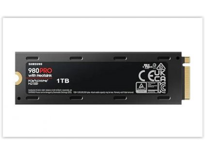 SAMSUNG 980 PRO s chladičem PCIe 4.0 NVMe SSD M.2 1TB PCIe 4.0 x4 NVMe 1.3c (čtení max. 7000MB/s, zápis max. 5000MB/s)