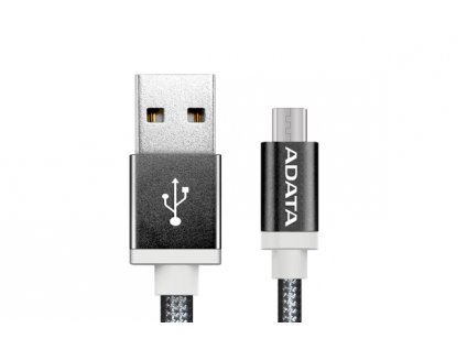 ADATA Micro USB kabel pletený 1m černý