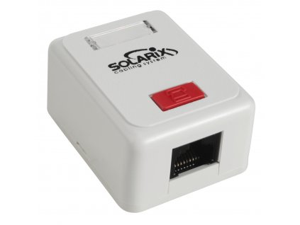 Zásuvka Solarix SX108-5E-UTP-WH CAT5E UTP 1 x RJ45 na omítku bílá