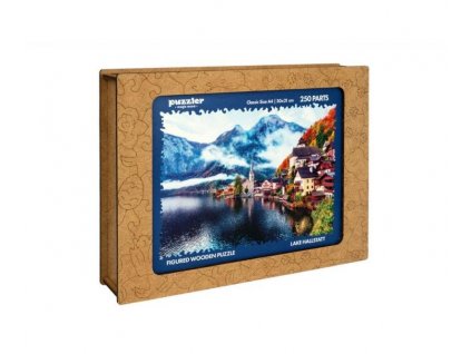 Puzzle Puzzler dřevěné, barevné - Halštatské jezero