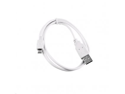 Kabel C-TECH USB 2.0 AM/Micro, 2m, bílý