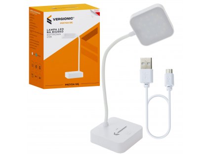 LED USB noční lampa, bílá, 35 cm