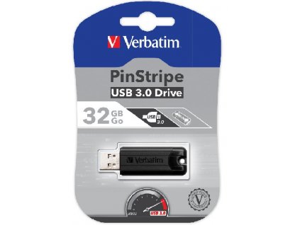 VERBATIM Store 'n' Go PinStripe 32GB USB 3.0 černá