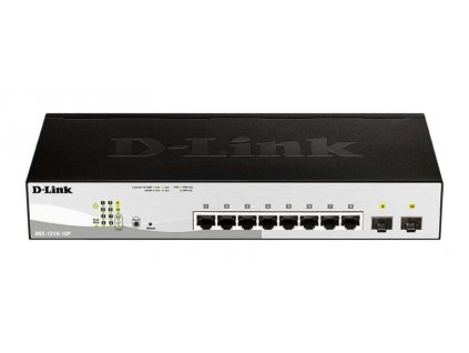 D-Link DGS-1210-10P/ME 8-Port 10/100/1000BASE-T PoE + 2-Port 1 Gbps SFP Metro Ethernet Managed Switch, 65W